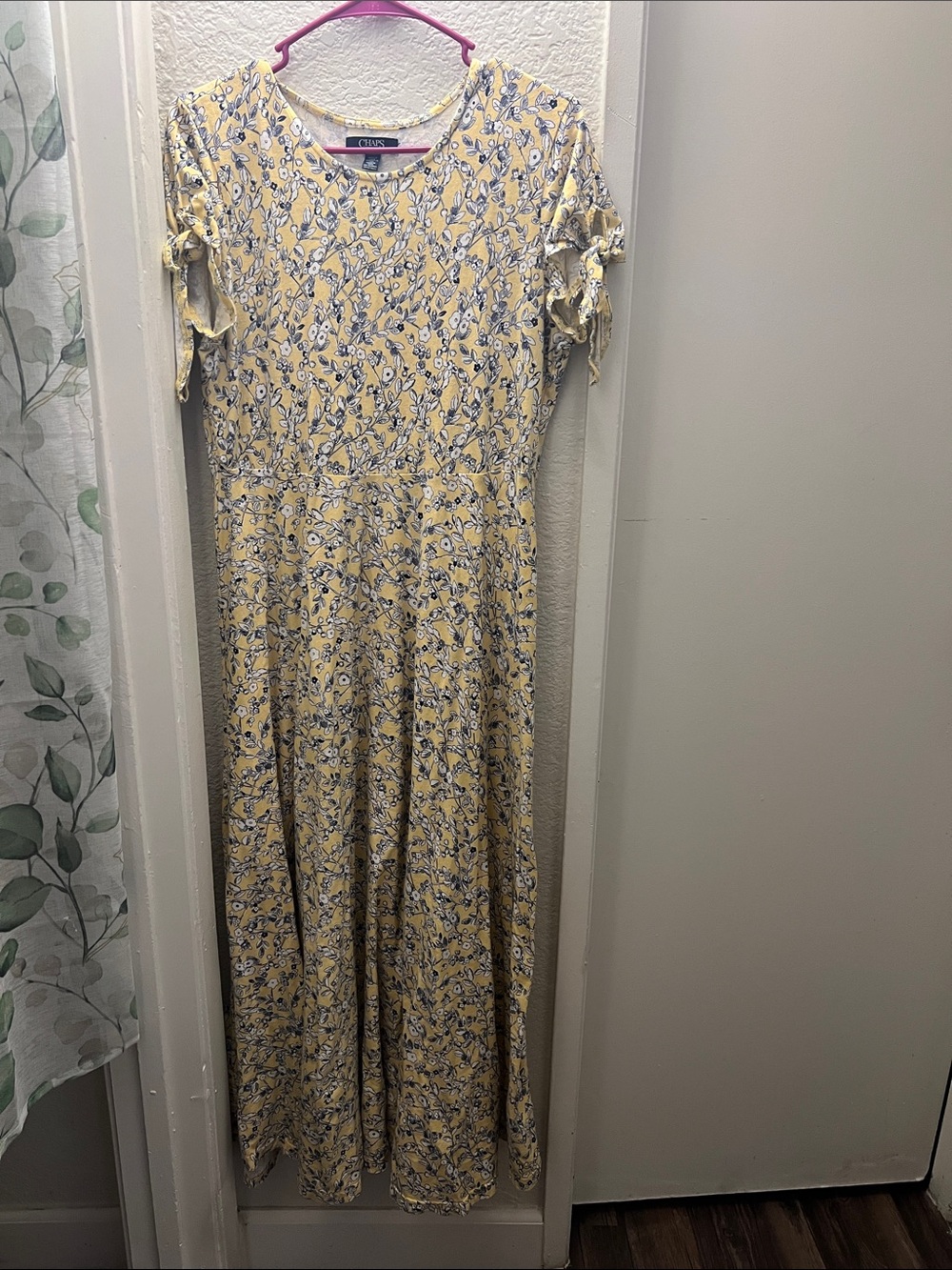 Chaps Yellow Floral Maxi Dress